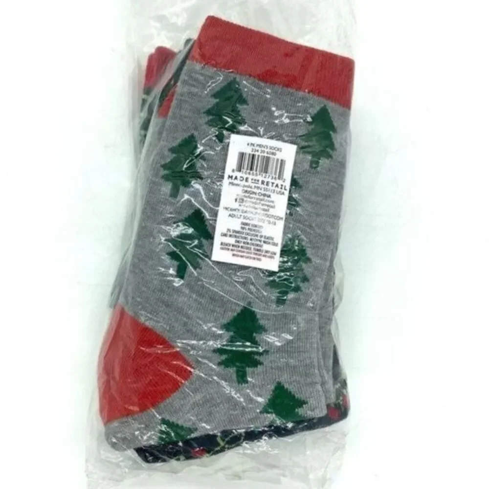 Men's Novelty Christmas Socks Set Pack Of 4 New